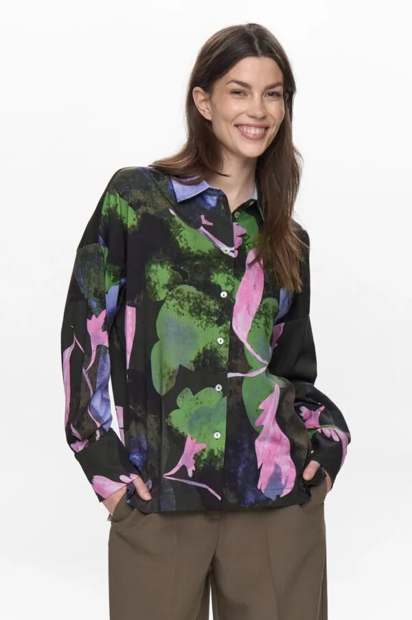 NUFEYA SHIRT - Bloemen print multi