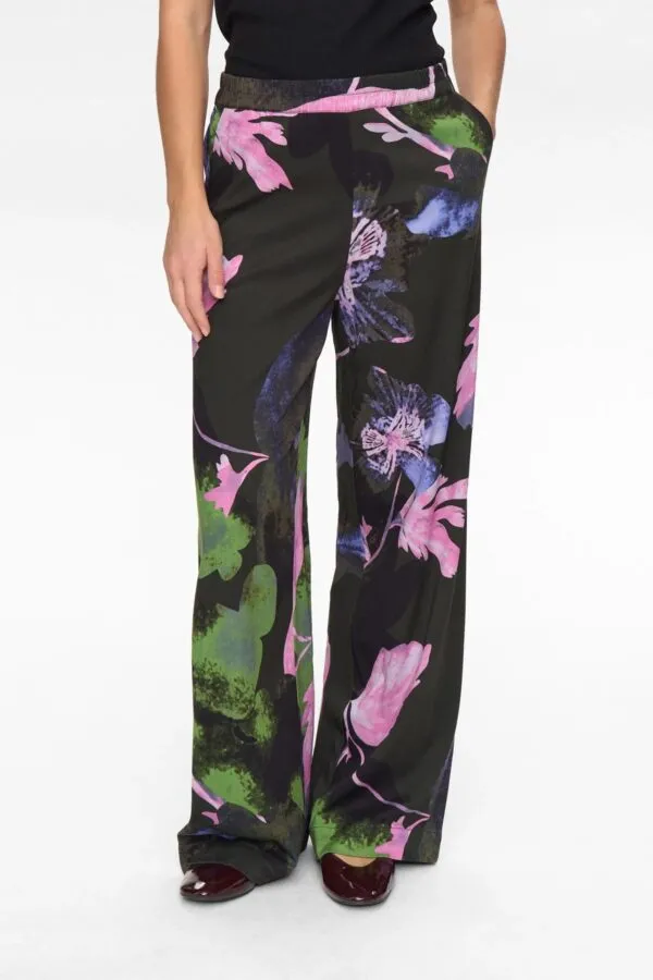 NUFEYA PANTS - Bloemen print multi
