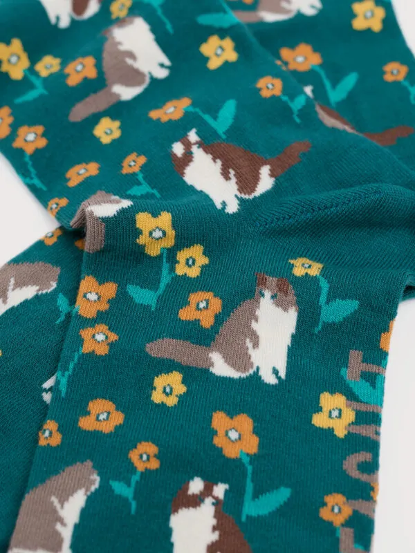 Women's Bamboo Arty Socks - Lazy Days Deep Dive
