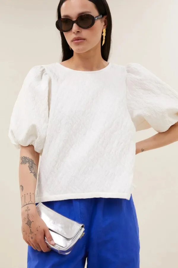 jet cheetah blouse - Off white