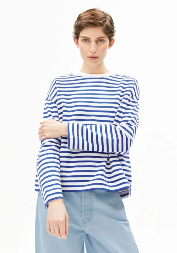 FRANKAA MAARLEN STRIPE SWEAT - Blauw