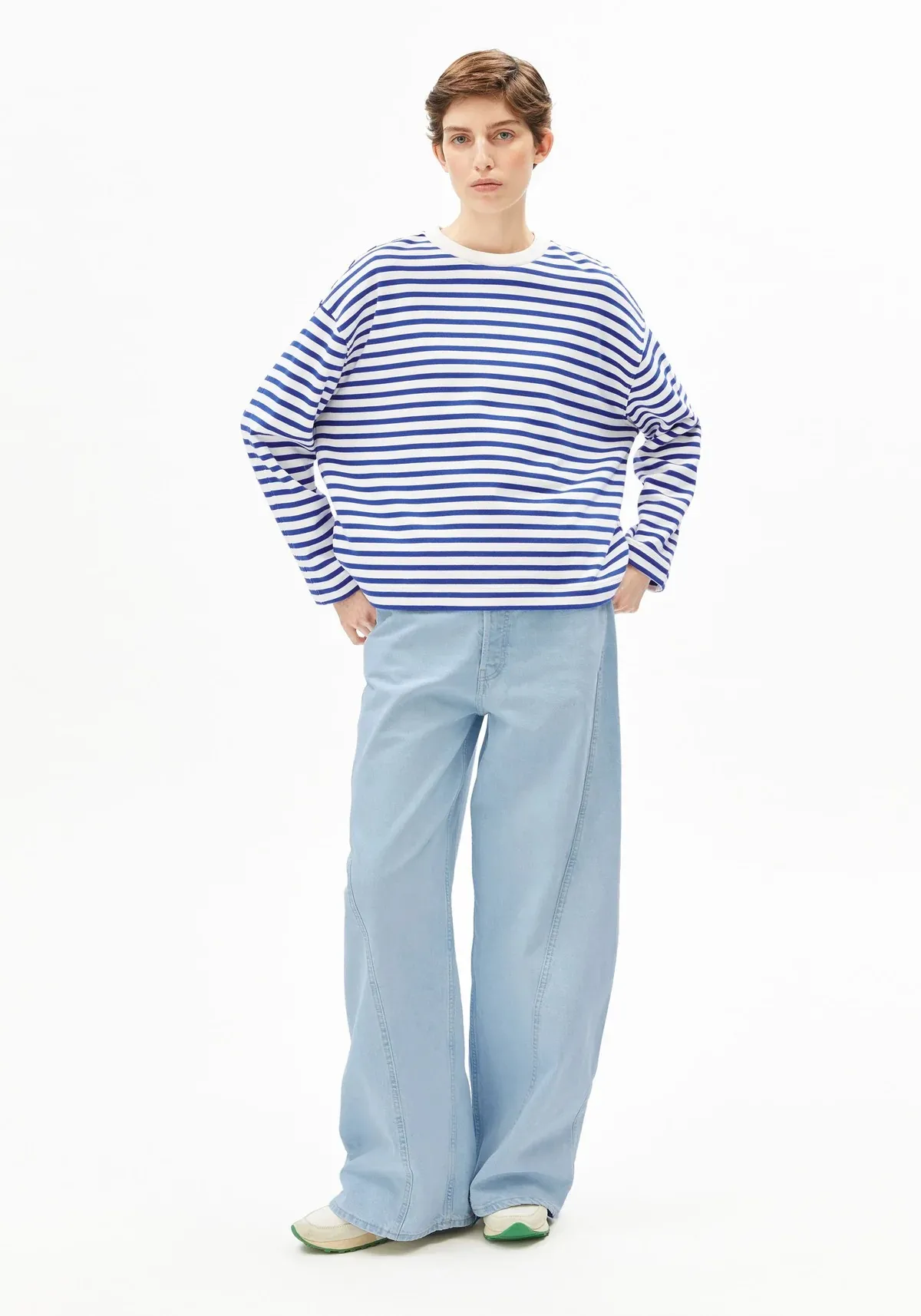 FRANKAA MAARLEN STRIPE SWEAT - Blauw - Afbeelding 3