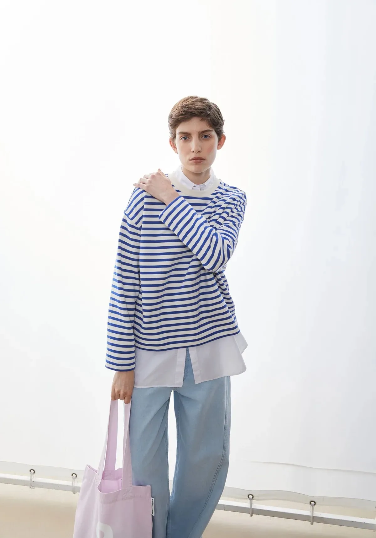 FRANKAA MAARLEN STRIPE SWEAT - Blauw - Afbeelding 4