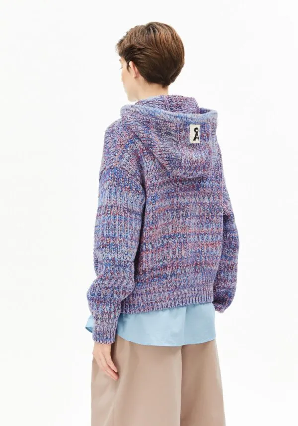 UN-WASTED HOODED KNIT JACKET - Multi color