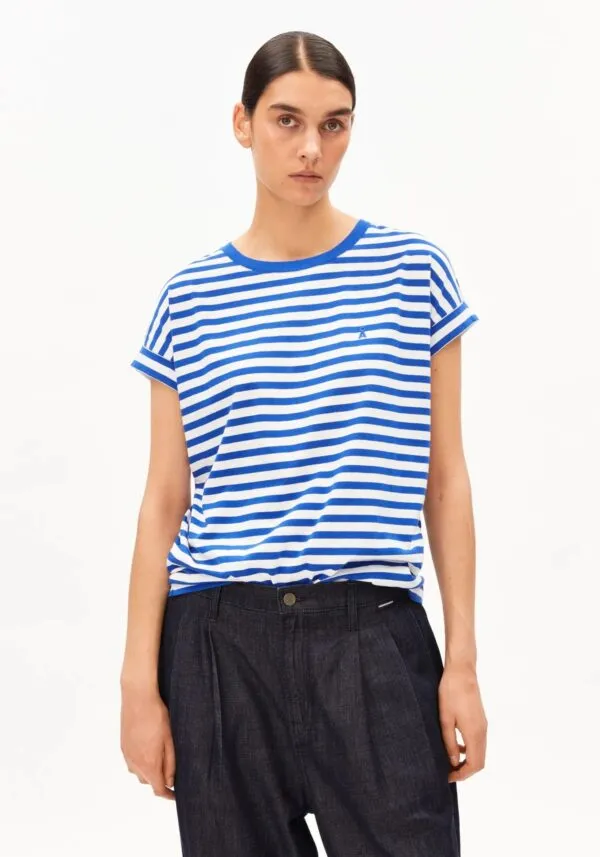 IDAARA STRIPES T-SHIRT - Blauw