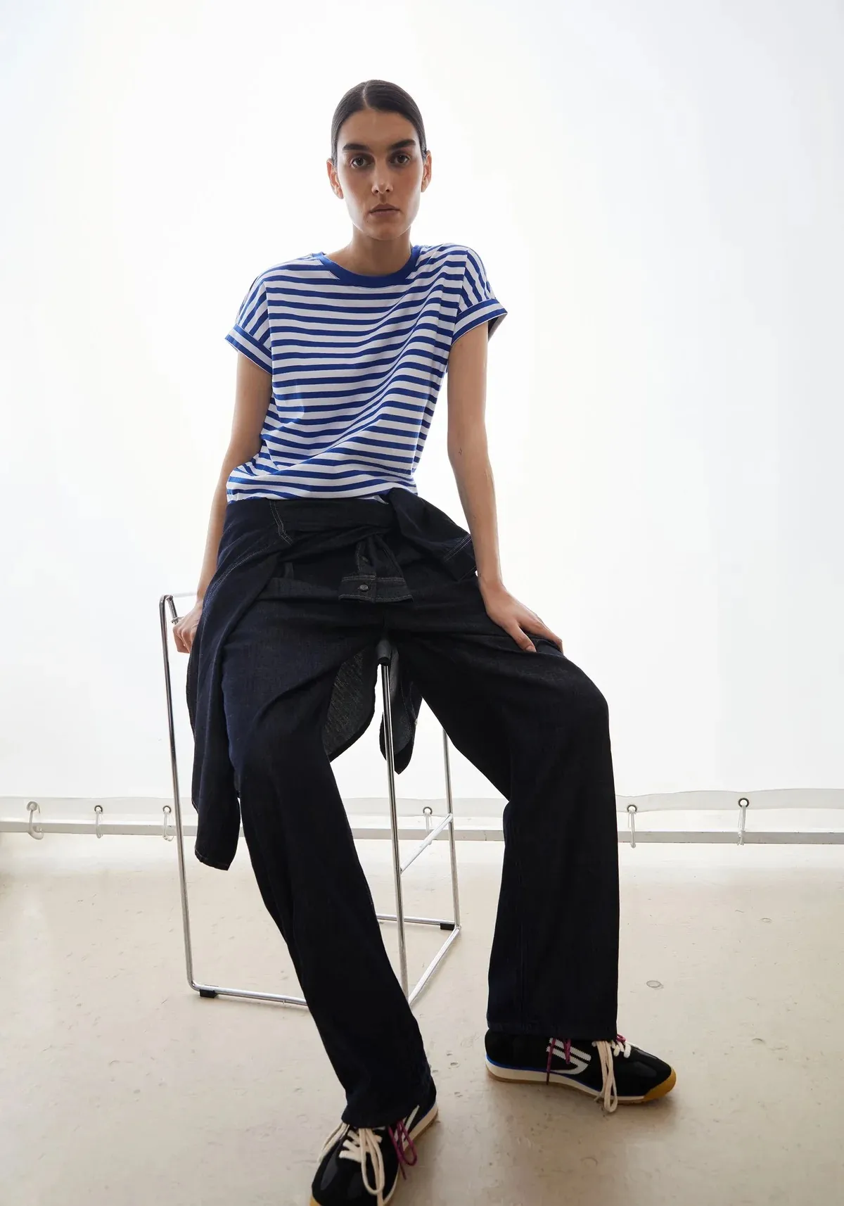 IDAARA STRIPES T-SHIRT - Blauw - Afbeelding 3