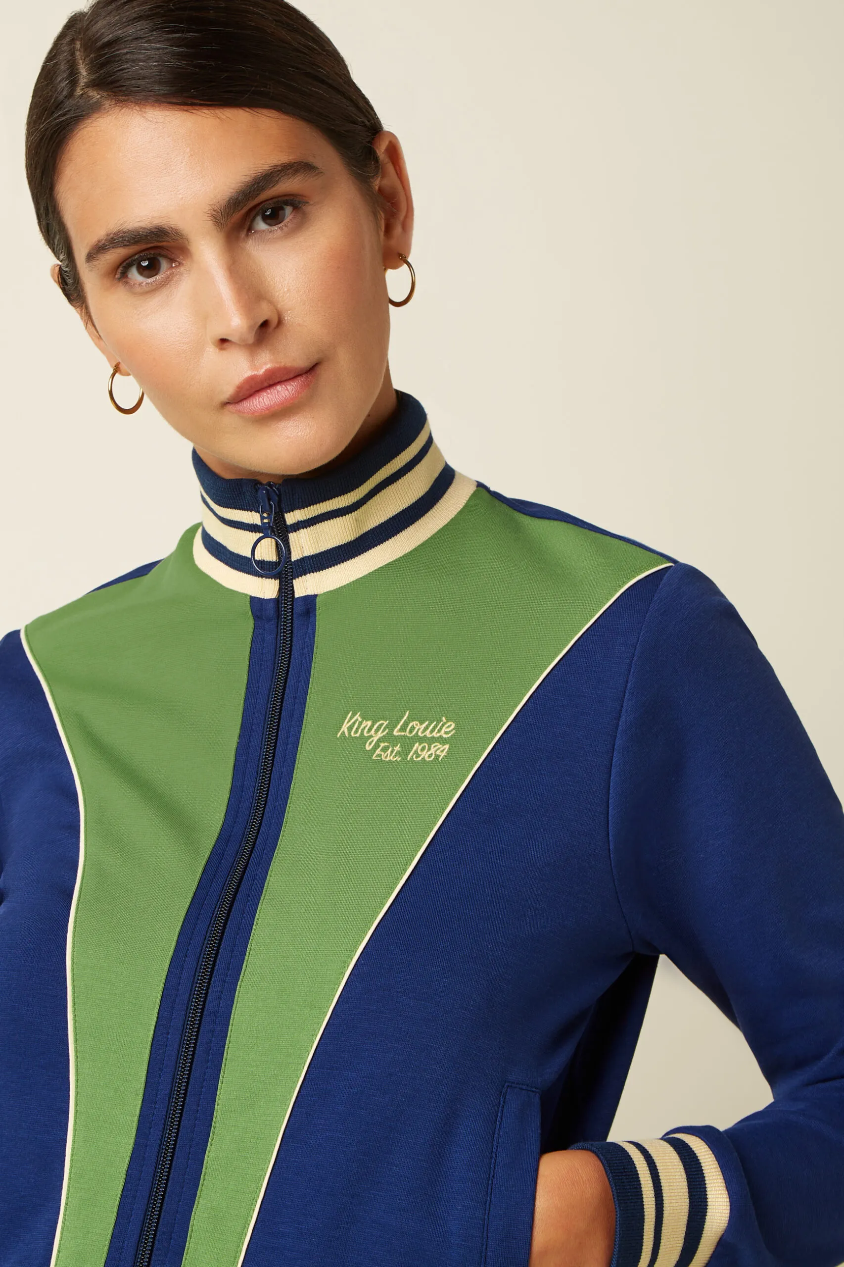 Colorblock Coljack Daytona Sweat - Beacon Blue - Afbeelding 3