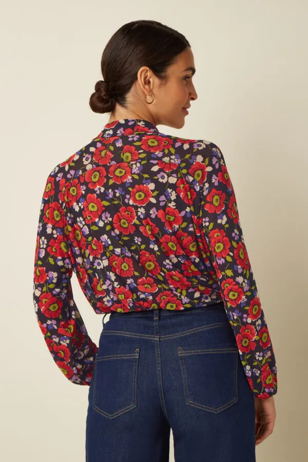 Leila Blouse Baia - Zwart