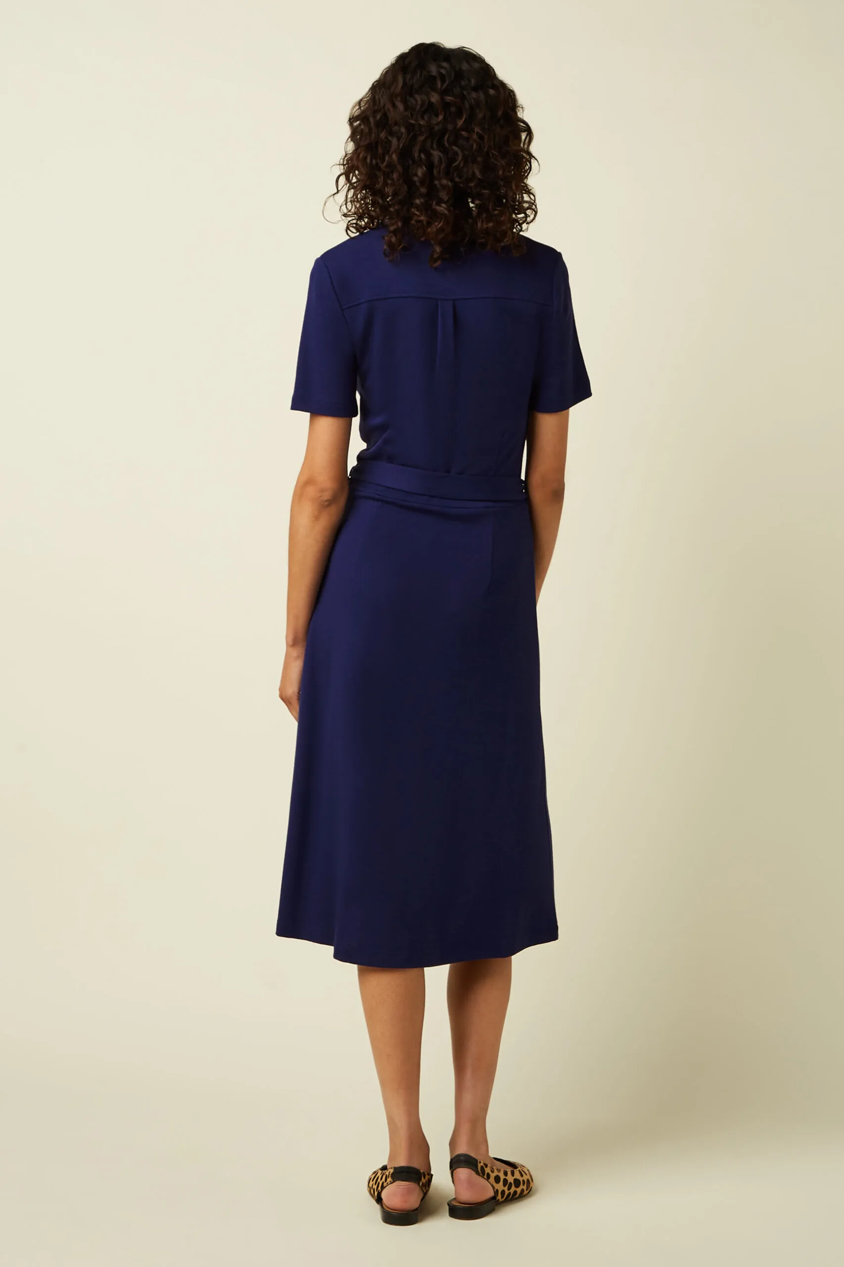 Lola Dress Milano Crepe - Beacon Blue - Afbeelding 2