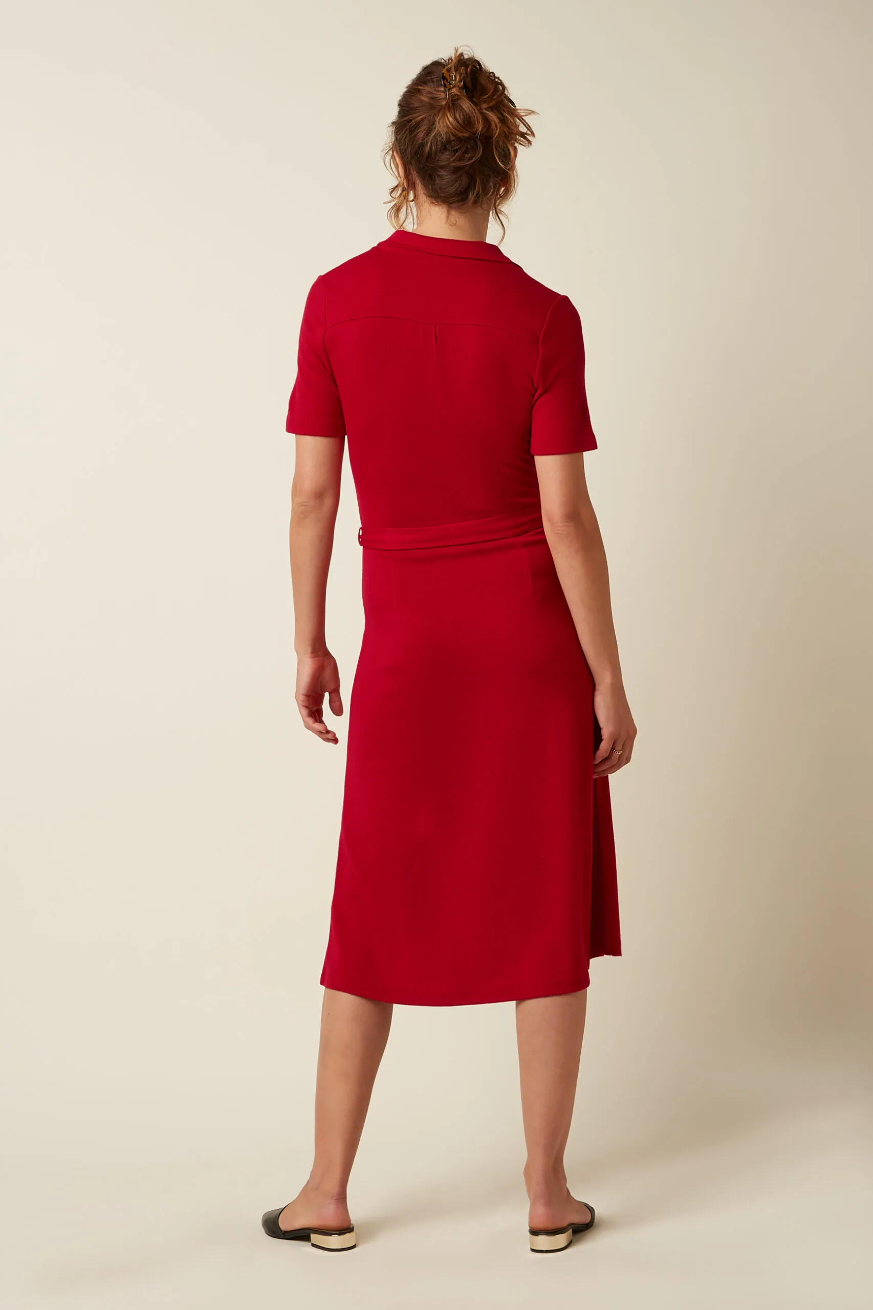 Lola Dress Milano Crepe - Chili Red - Afbeelding 2