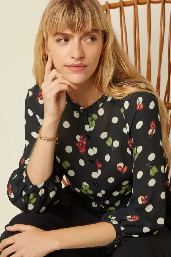 Cybil Blouse Briny - Zwart