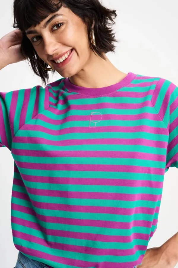 LONGSLEEVE - Striped Purple Green - Multi color