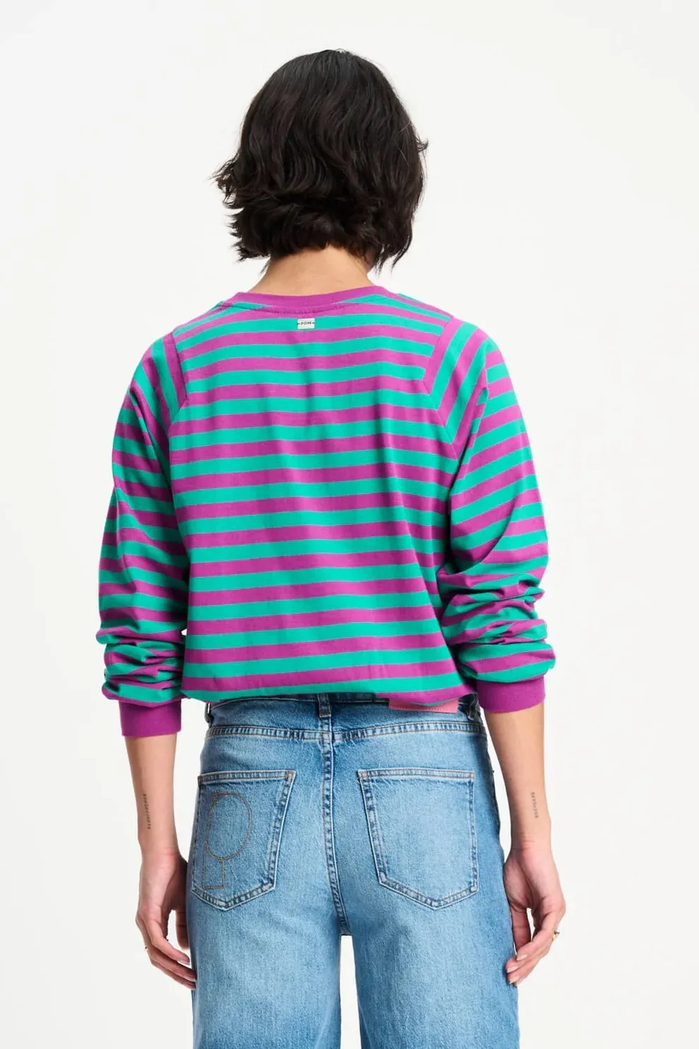 LONGSLEEVE - Striped Purple Green - Multi color - Afbeelding 4