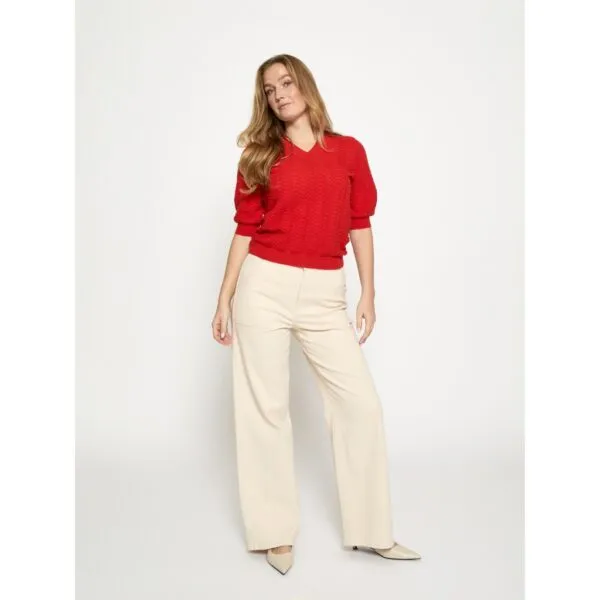 PCRuthia V-Neck Pullover - Rood