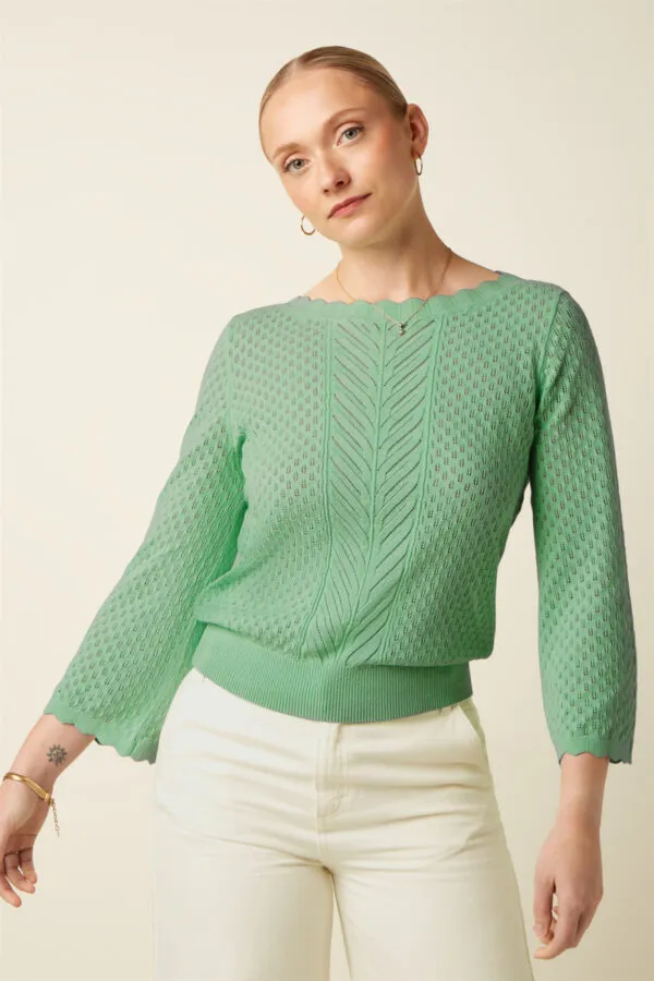 Audrey Top Rocky Ajour - Minty Meadow