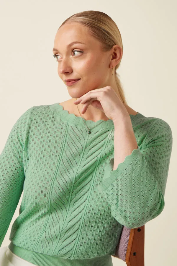 Audrey Top Rocky Ajour - Minty Meadow
