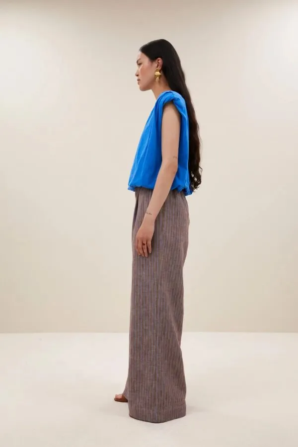 benji melange stripe pants - Bruin
