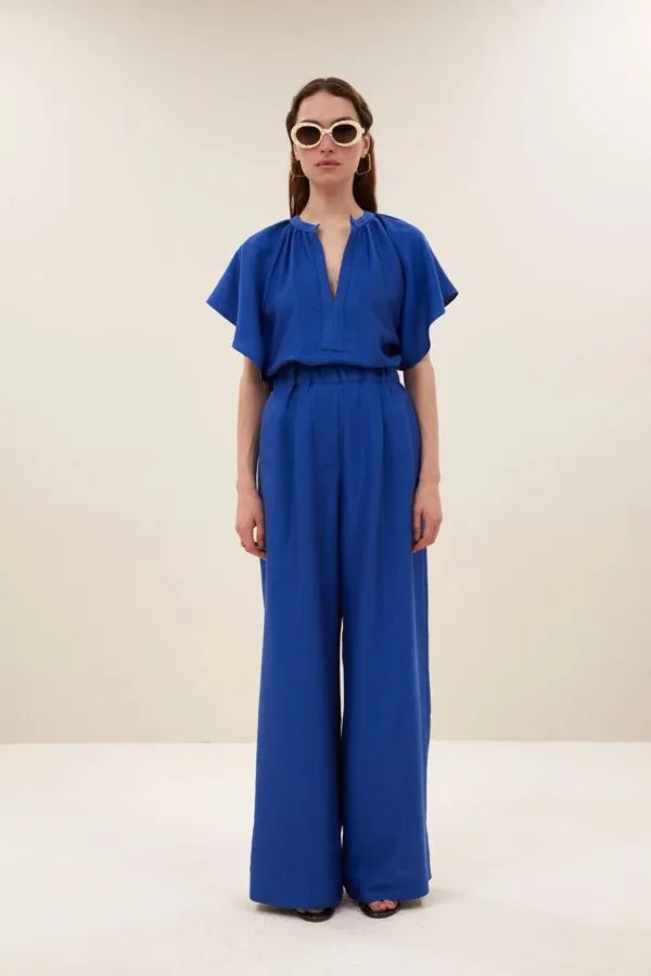 celin gloss pants - Blauw