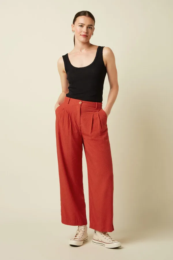 Fintan Cropped Pants Deniz - Summer Fig