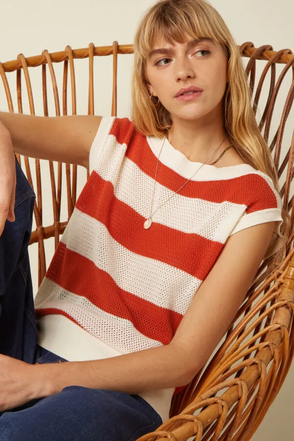Eva Knit Top Capella -  Spicy Orange