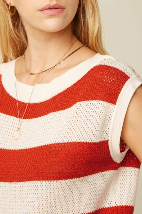 Eva Knit Top Capella -  Spicy Orange