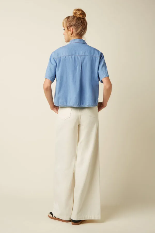 Evalina Blouse Festa Light Denim - Blue Tint