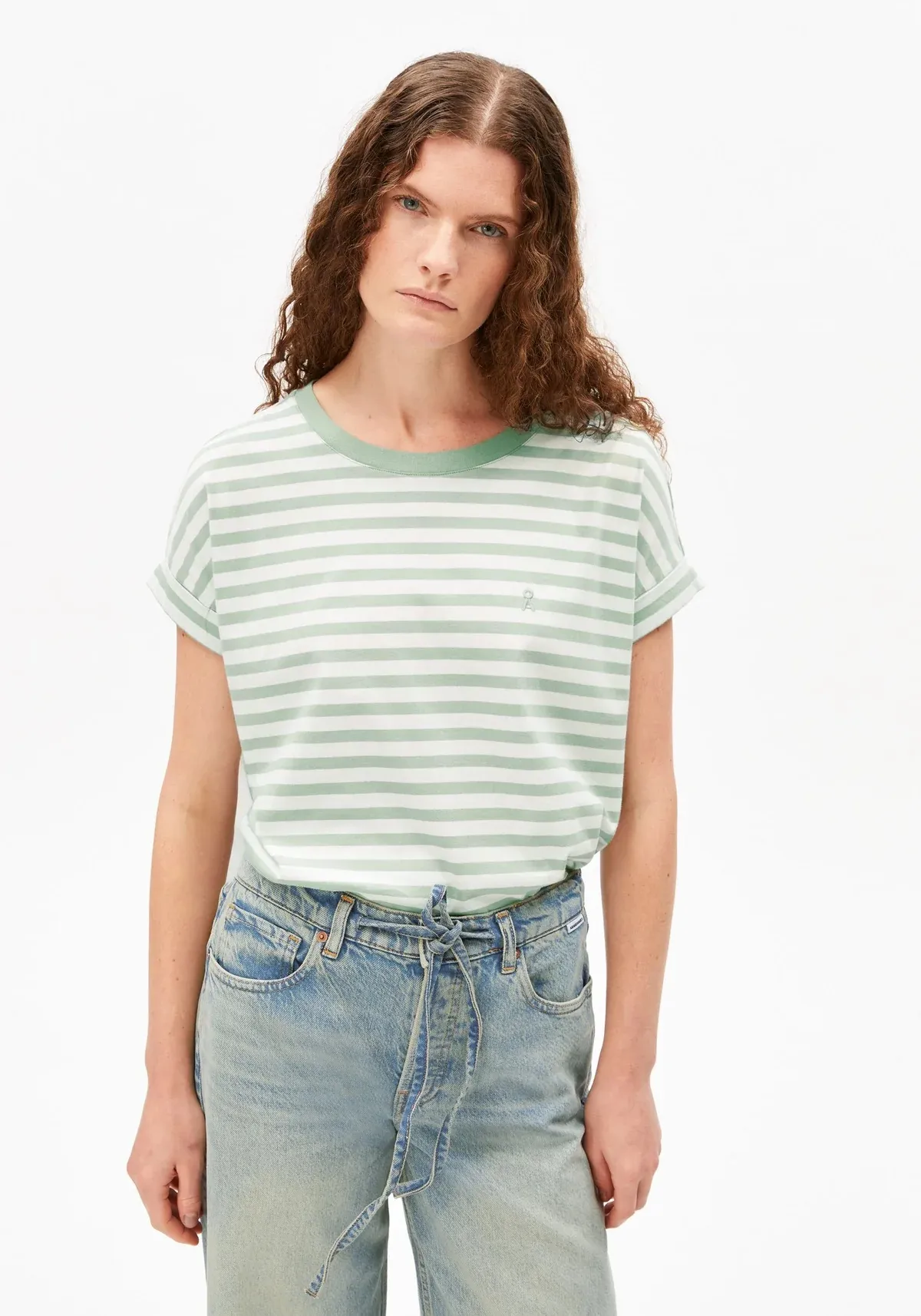 IDAARA STRIPES T-SHIRT - Lichtgroen