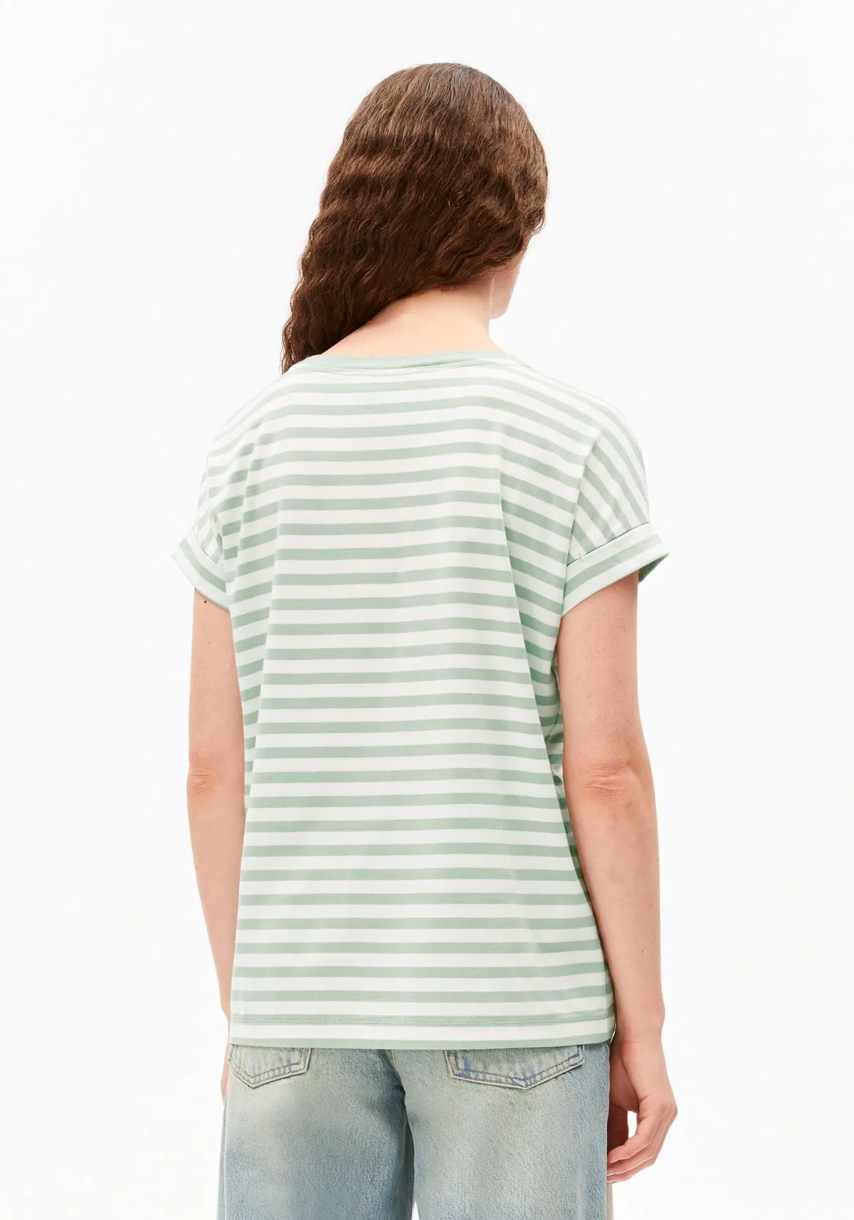 IDAARA STRIPES T-SHIRT - Lichtgroen - Afbeelding 2
