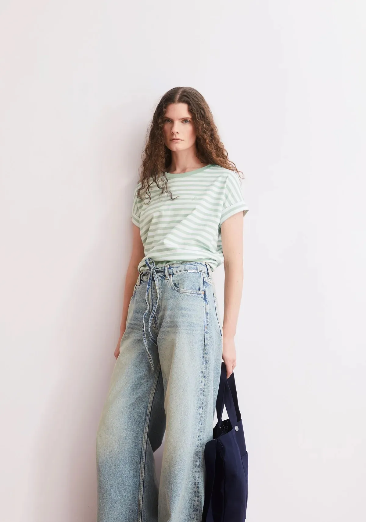 IDAARA STRIPES T-SHIRT - Lichtgroen - Afbeelding 3