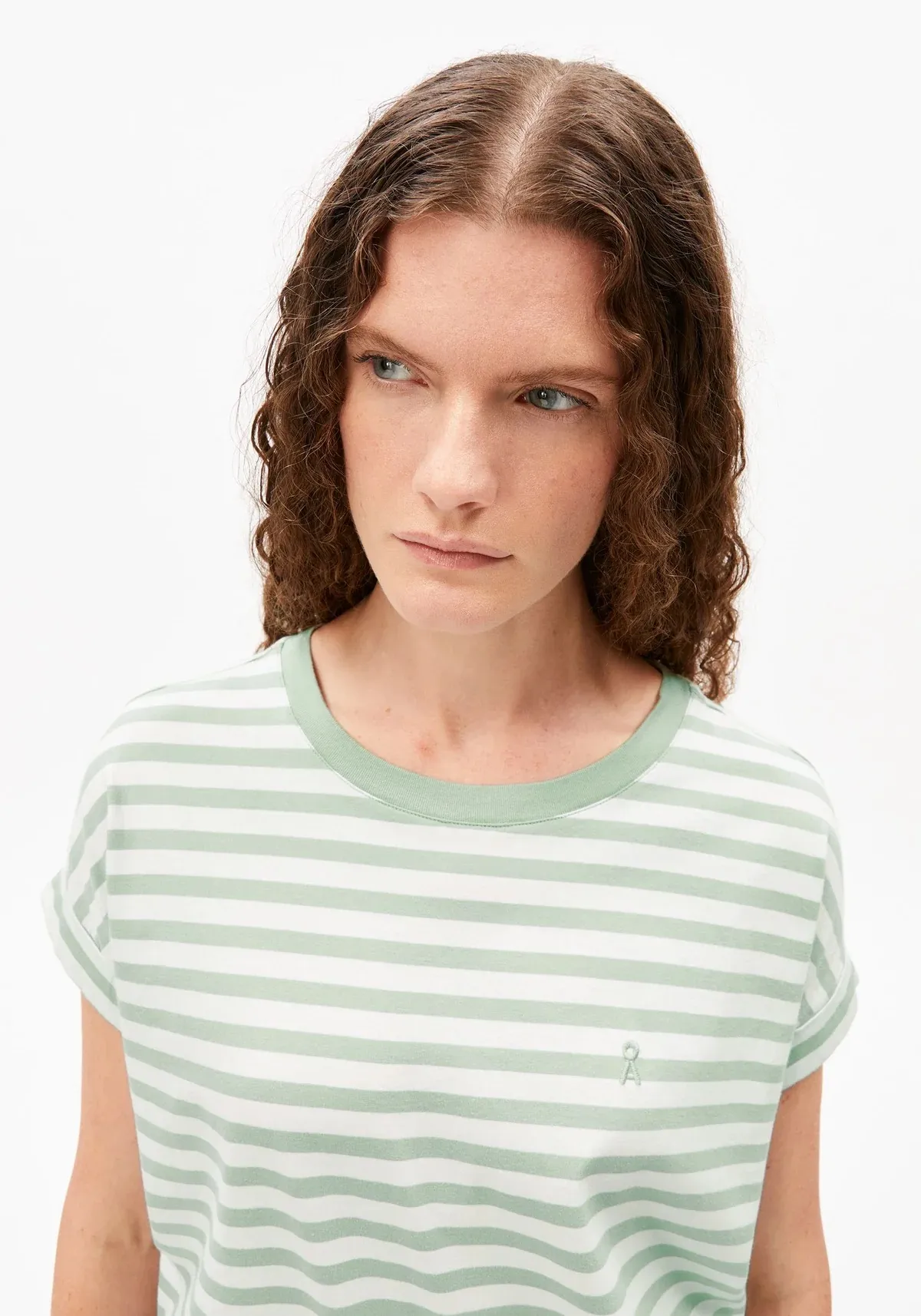 IDAARA STRIPES T-SHIRT - Lichtgroen - Afbeelding 4