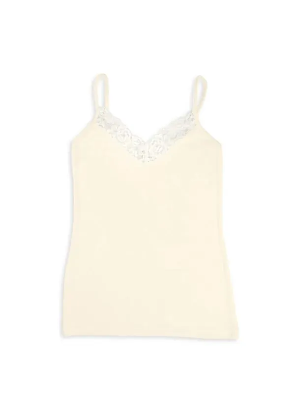 Ladies Tanktop Lace - Ecru