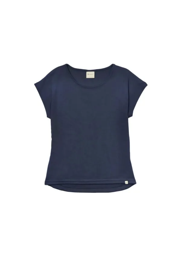 Ladies' shirt, overcut shoulders - Navy