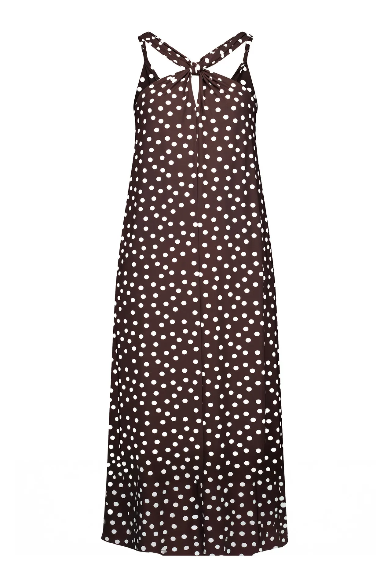 Norah 2way dot dress - Espresso/Ecru - Afbeelding 5