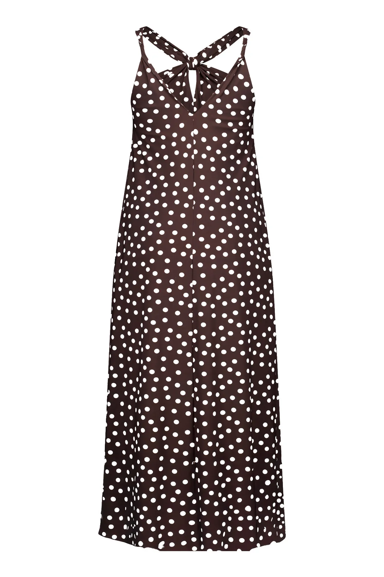 Norah 2way dot dress - Espresso/Ecru - Afbeelding 6