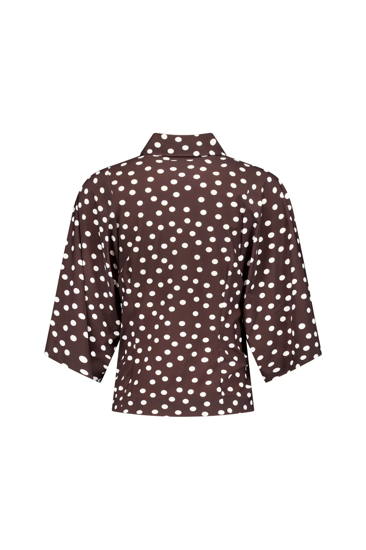 Fabienne dot blouse - Espresso/Ecru - Afbeelding 5