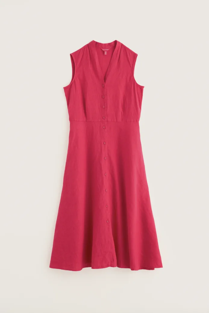 Sleeveless Carved Wood Dress Regular - bordeaux rood - Afbeelding 6