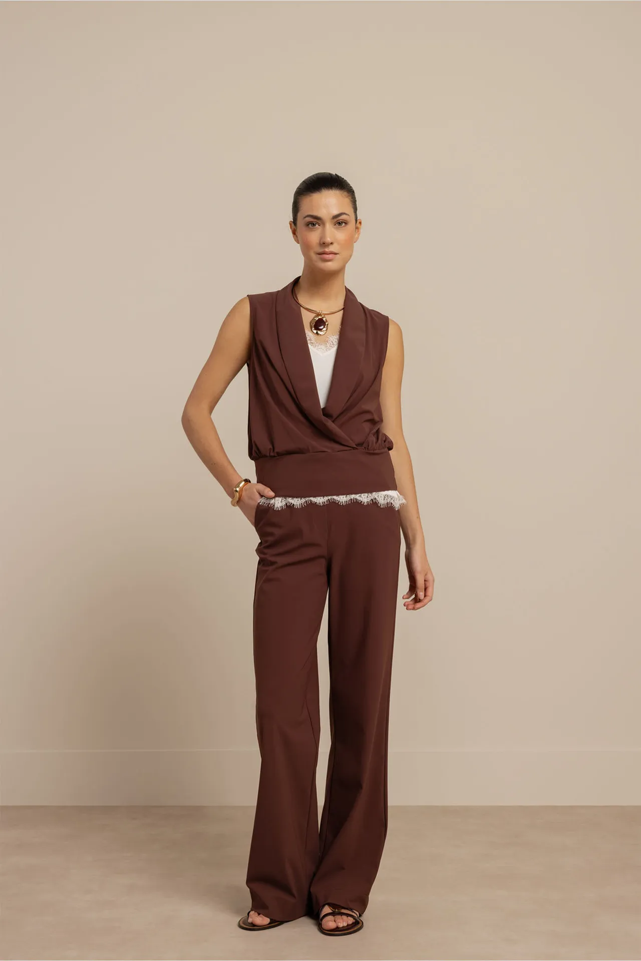 Marilon trousers - Chestnut - Afbeelding 2