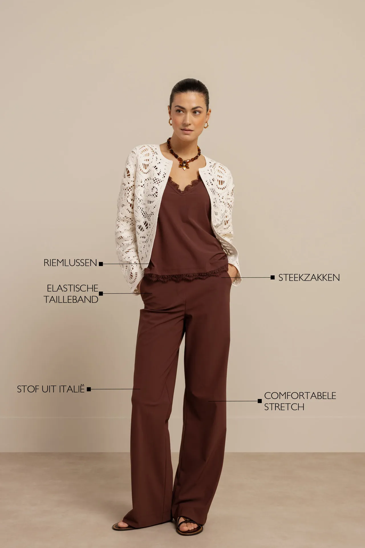 Marilon trousers - Chestnut - Afbeelding 3