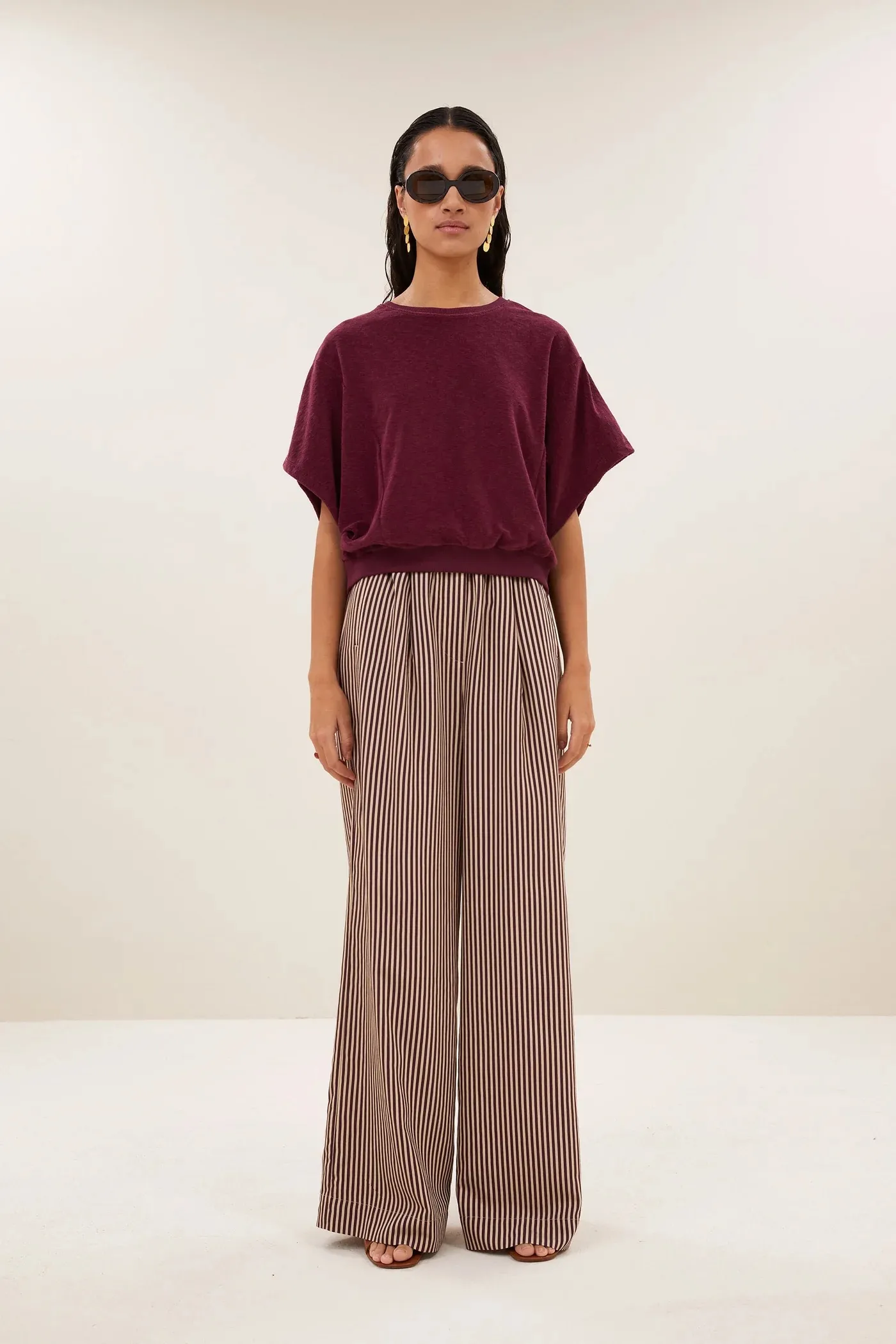 nuki slub top - burgundy crush - Afbeelding 2