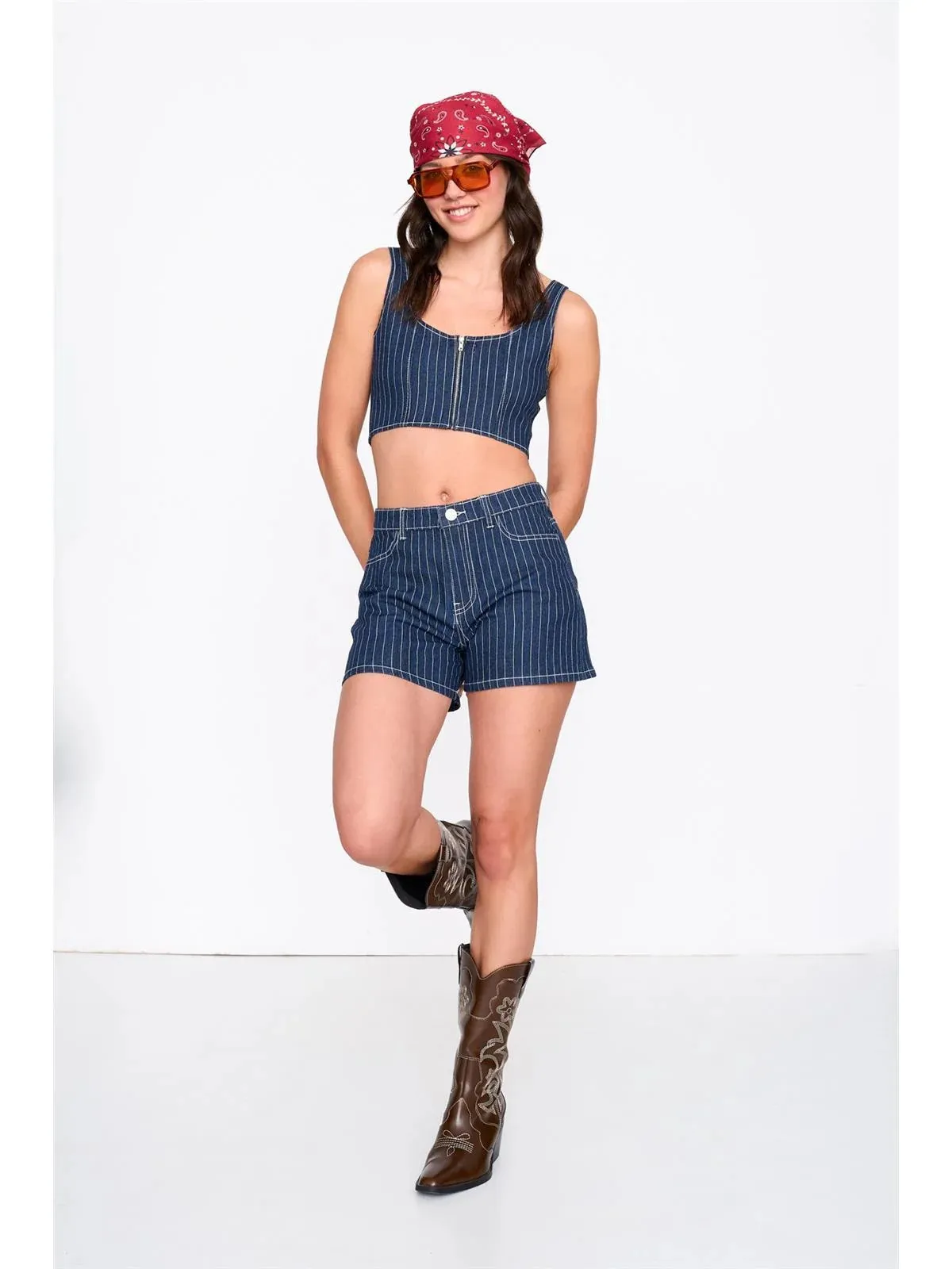 Striped Shorts - Blauw - Afbeelding 2