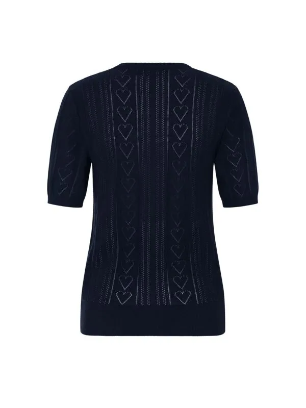 50s Ruby Heart Jumper - Navy