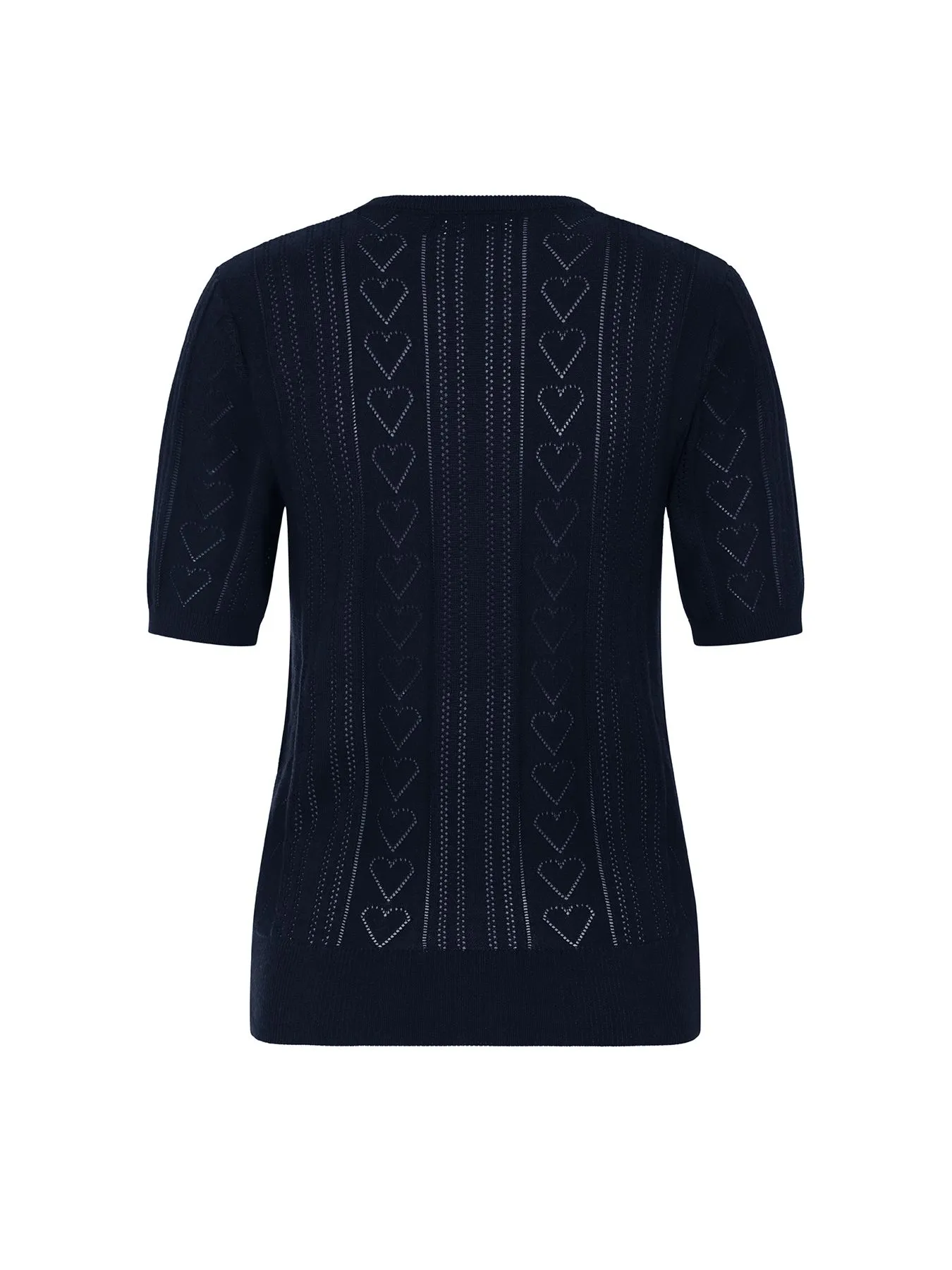 50s Ruby Heart Jumper - Navy - Afbeelding 2