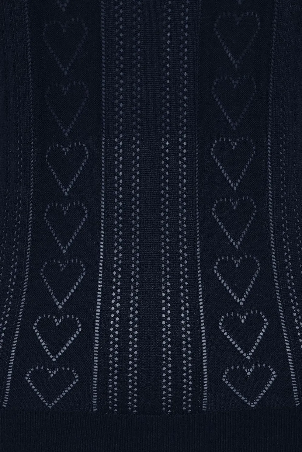 50s Ruby Heart Jumper - Navy - Afbeelding 3