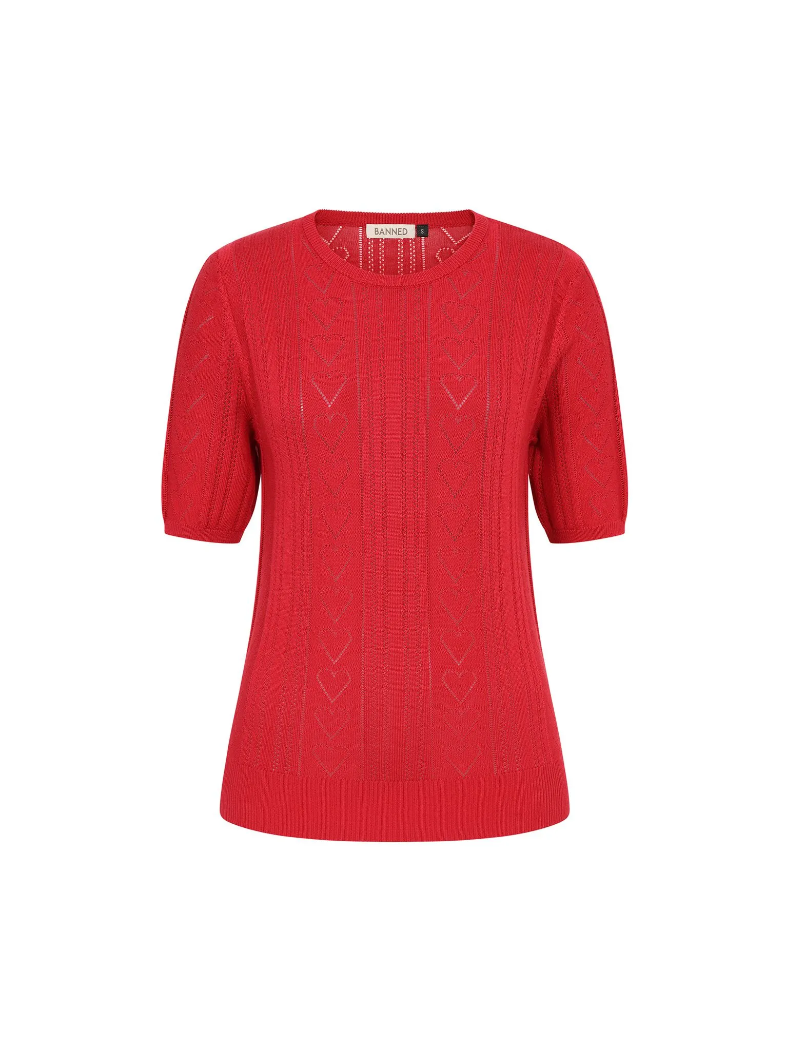 50s Ruby Heart Jumper - Rood - Afbeelding 5