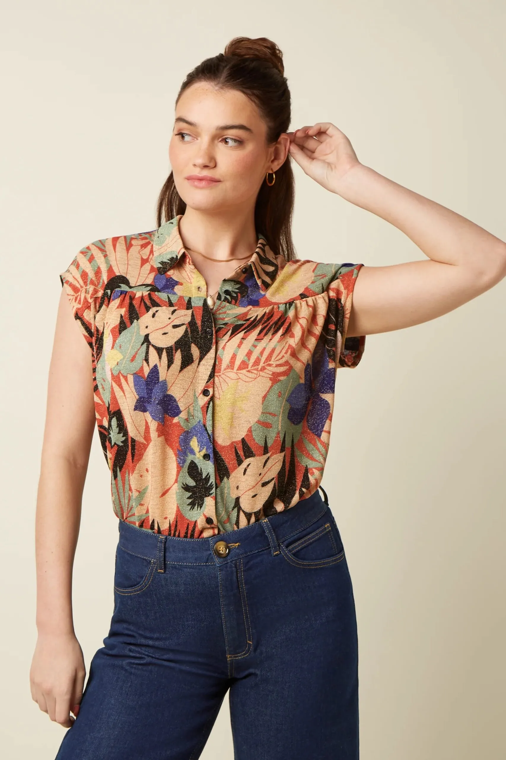 Amy Blouse Mola - Meerkleuren