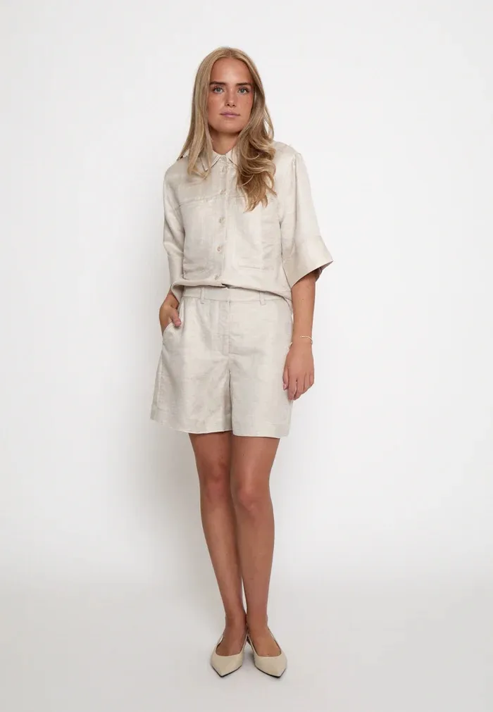 MS Juno Linen Short - Zand - Afbeelding 3