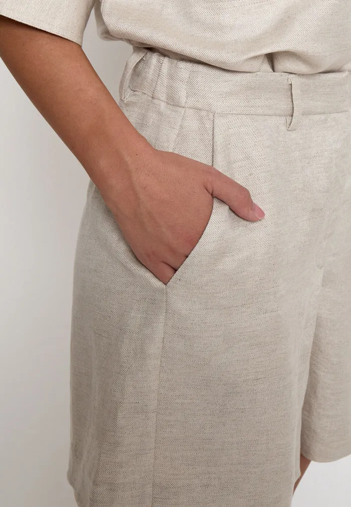 MS Juno Linen Short - Zand - Afbeelding 4