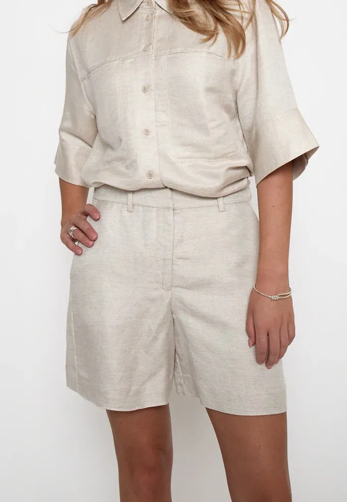 MS Juno Linen Short - Zand - Afbeelding 5