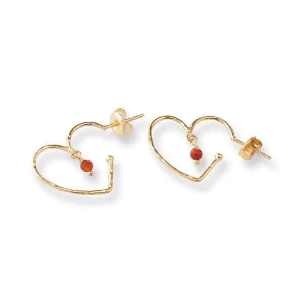 Cheery Carnelian Earrings GP - Carnelian