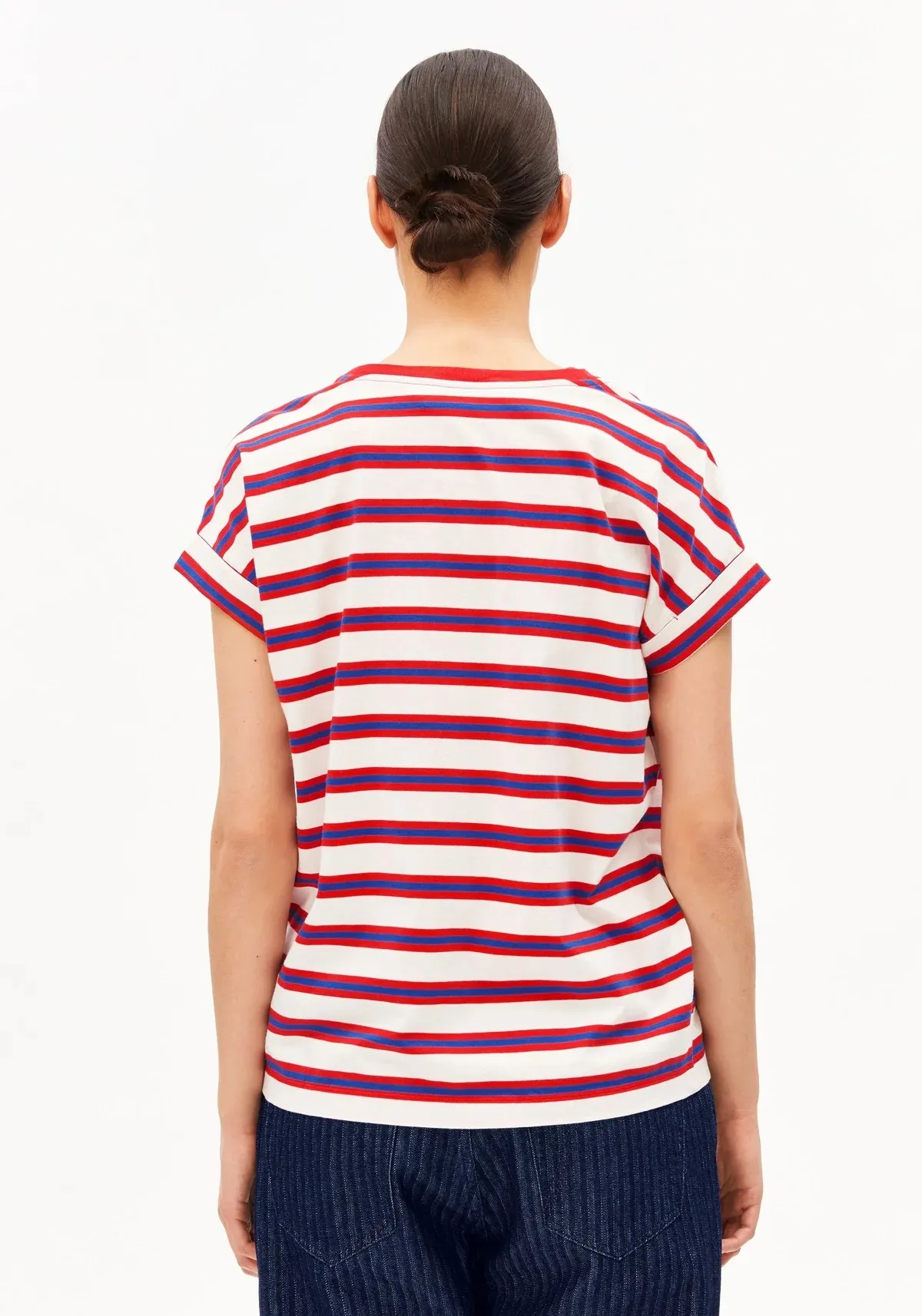 IDAARA STRIPES T-SHIRT - Rood - Afbeelding 2